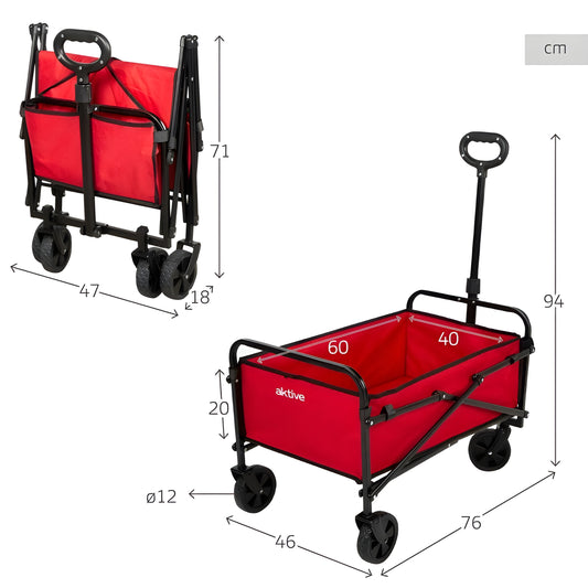 Mehrzweckwagen Aktive Rot 65 x 40 x 48 cm Biegsam Strand