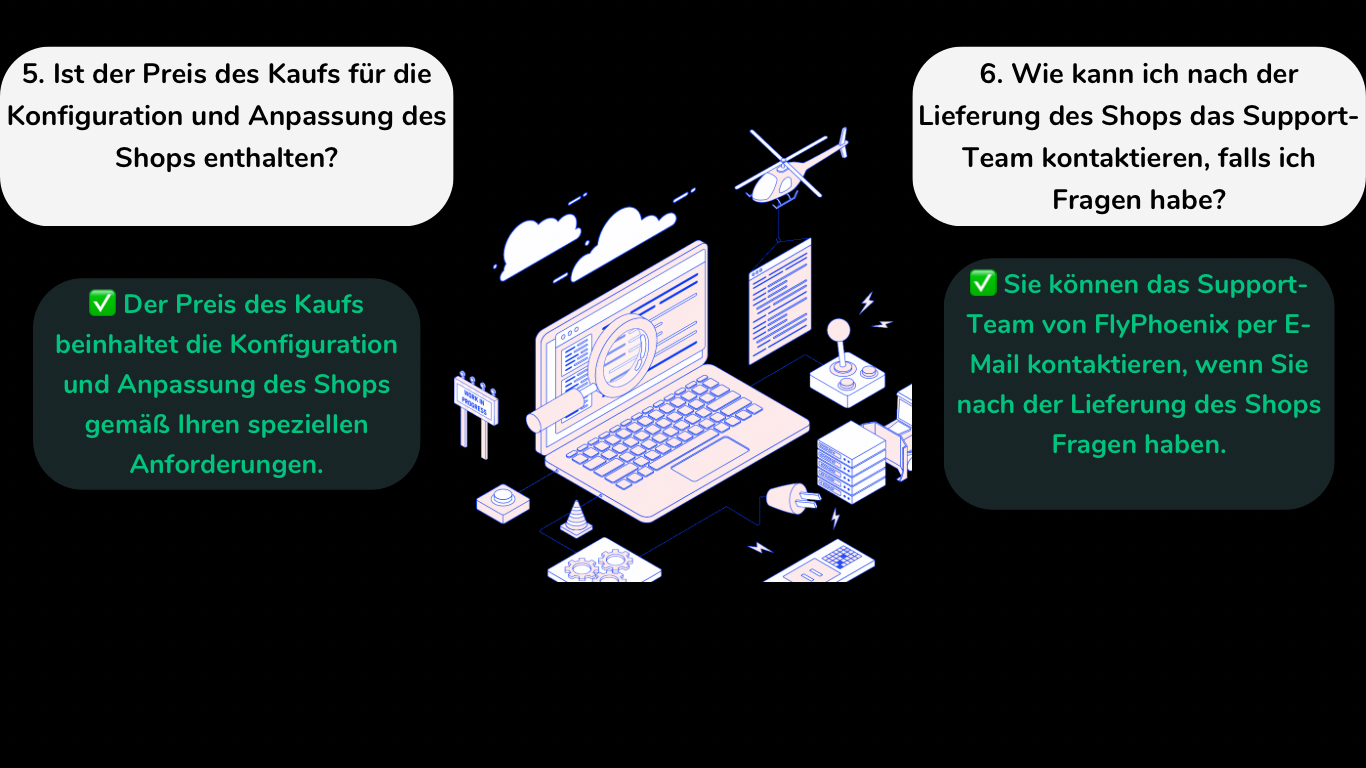 Professioneller Online-Shop mit höchster Qualität - Erhalten Sie jetzt den erstklassigen Service zur Erstellung eines professionellen Online-Shops von FlyPhoenix
