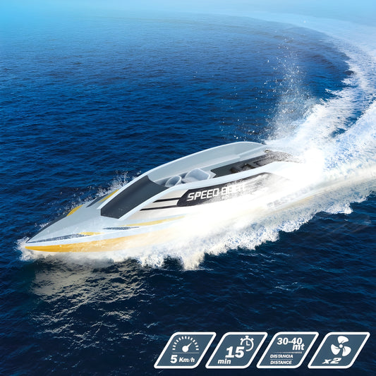 Ferngesteuertes Boot Colorbaby Gelb