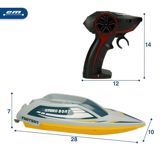 Ferngesteuertes Boot Colorbaby Gelb
