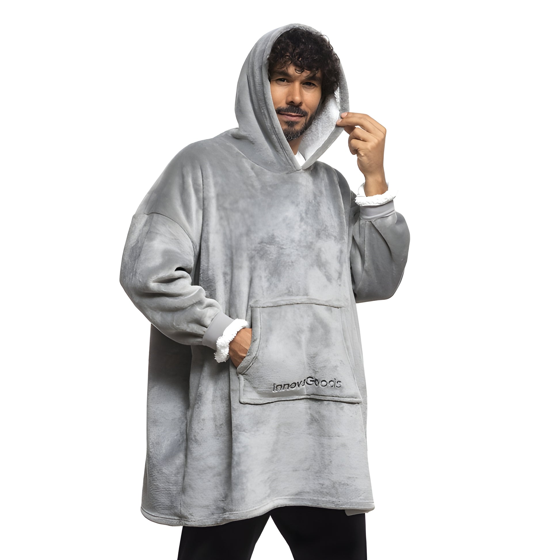 Übergroßes mit Fleece gefütterte Kapuzendecke