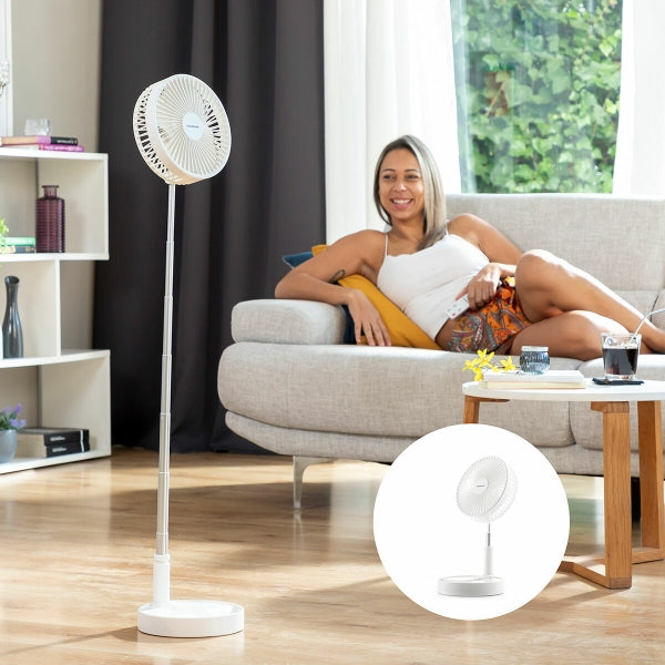 faltbarer wiederaufladbarer 3-in-1-ventilator fandle ø7,7'' 7200 mah