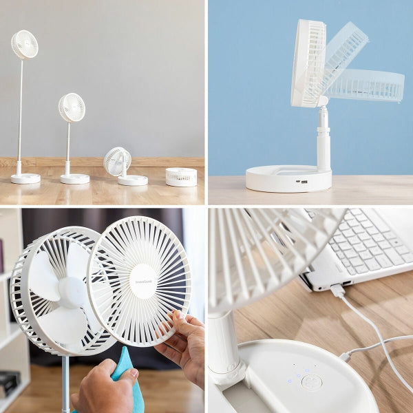 faltbarer wiederaufladbarer 3-in-1-ventilator fandle ø7,7'' 7200 mah