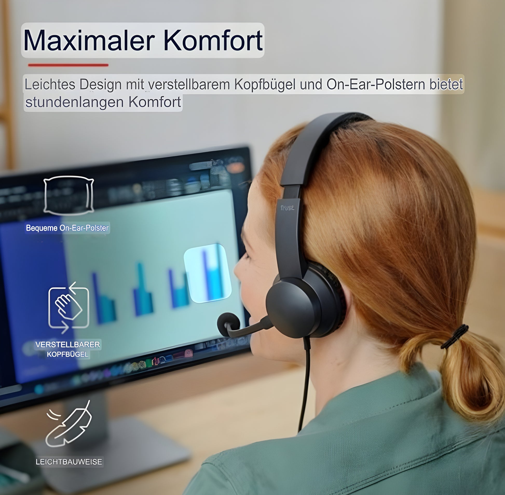 Kopfhörer mit Mikrofon Trust 25087 Schwarz