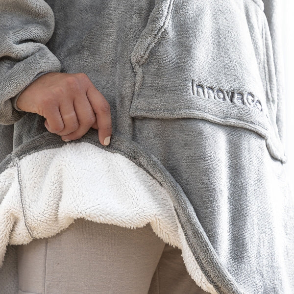 Übergroßes mit Fleece gefütterte Kapuzendecke