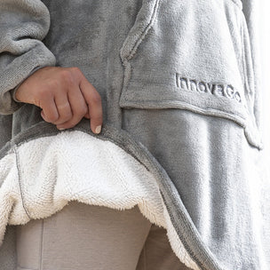 Übergroßes mit Fleece gefütterte Kapuzendecke