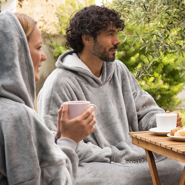 Übergroßes mit Fleece gefütterte Kapuzendecke