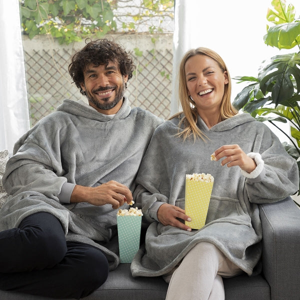 Übergroßes mit Fleece gefütterte Kapuzendecke