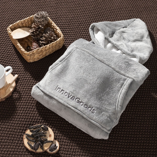 Übergroßes mit Fleece gefütterte Kapuzendecke