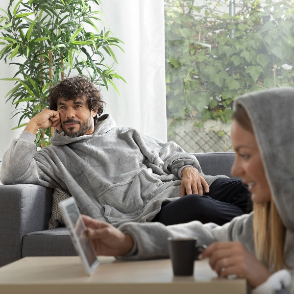 Übergroßes mit Fleece gefütterte Kapuzendecke