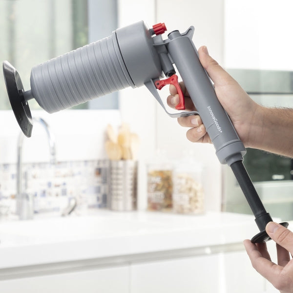 Universelle Pressluftpistole zur Abflussreiniung, mit Adaptern KlinGun